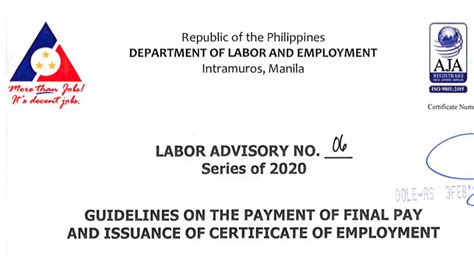 final pay dole